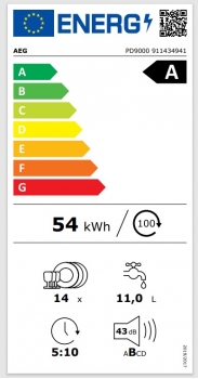 AEG PD9000 9000 ComfortLift® / Vollintegrierter-Geschirrspüler / WLAN-fähig 60 cm / MaxiFlex Besteckschublade / QuickSelect Display